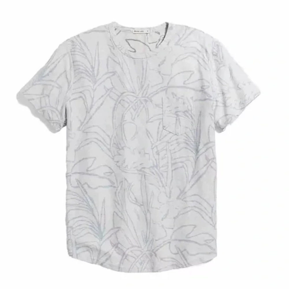 Marine Layer Tropical Print Short Sleeve Tee Shirt XL
